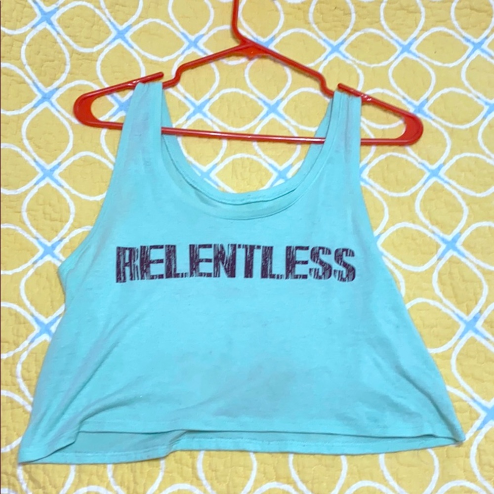 RELENTLESS 3-2-1 apparel CrossFit running crop top